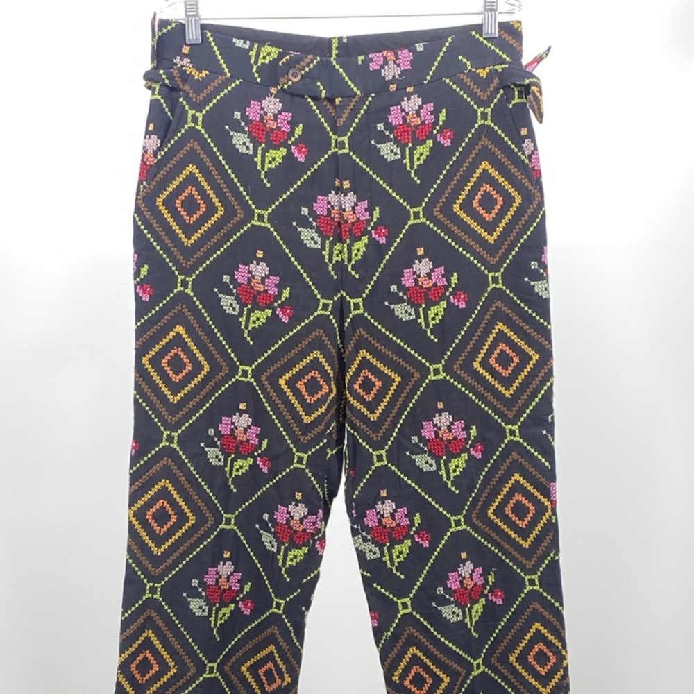 Bode Embroidered Tie Pants